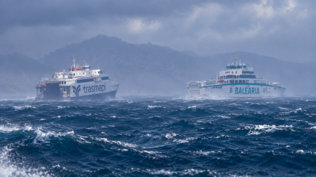 Ferry Ibiza Formentera con mal tiempo y fuerte viento